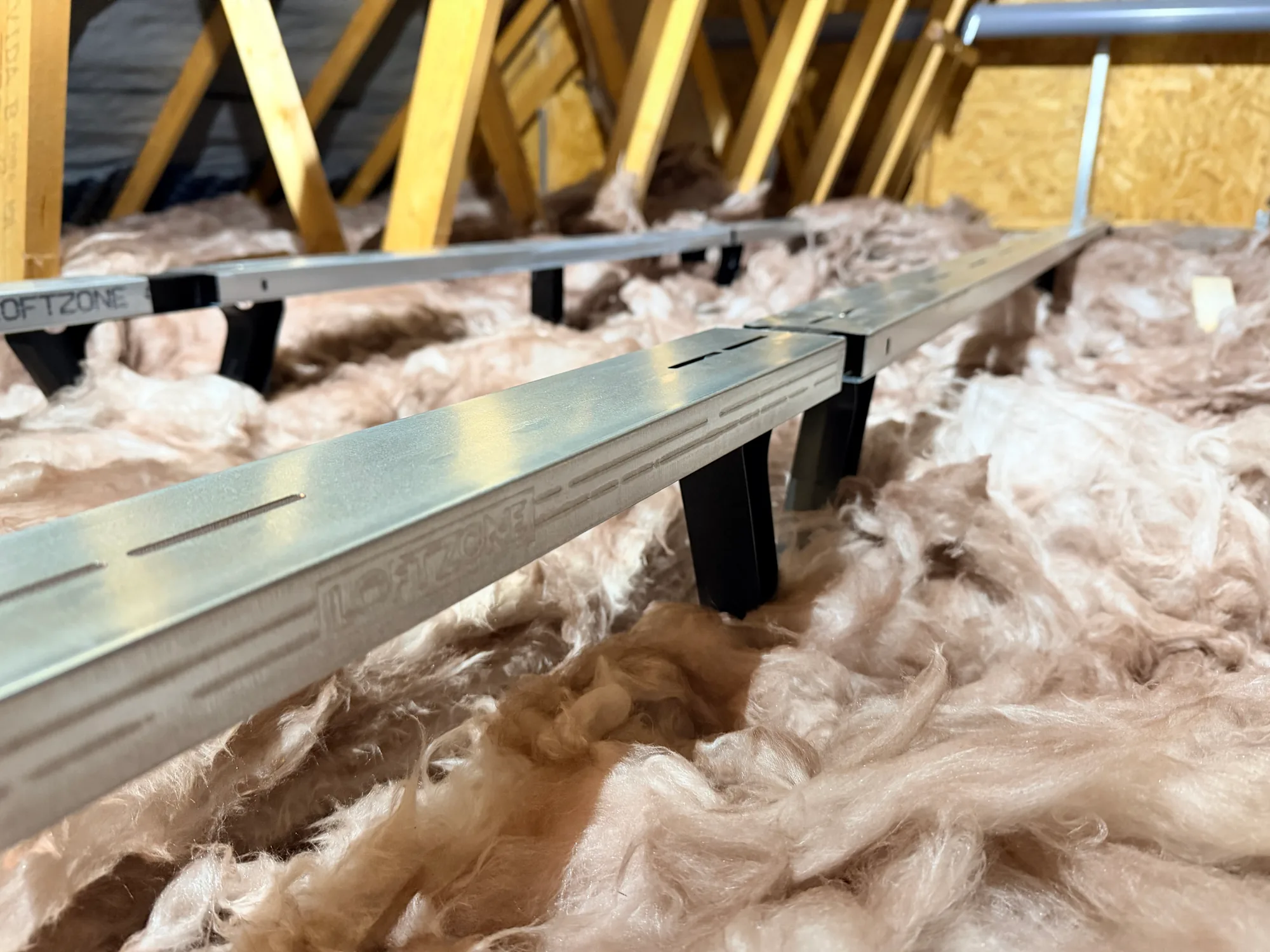 LoftZone allows for your boarding to sit above the insulation.